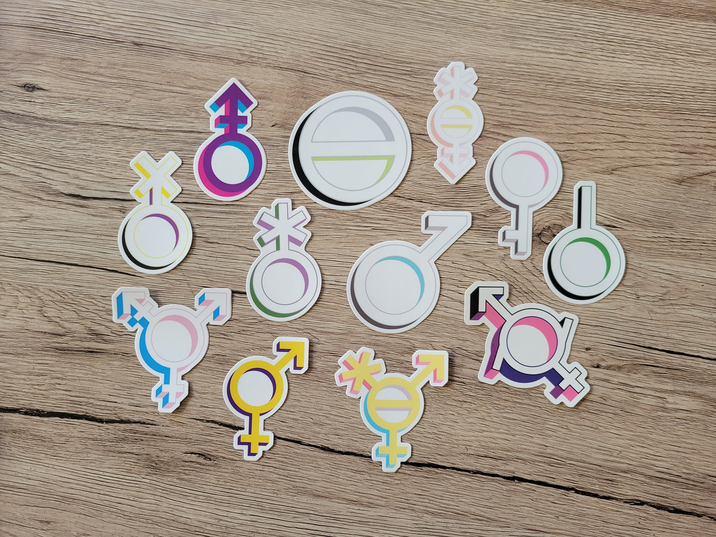 Genderflux pride symbol sticker