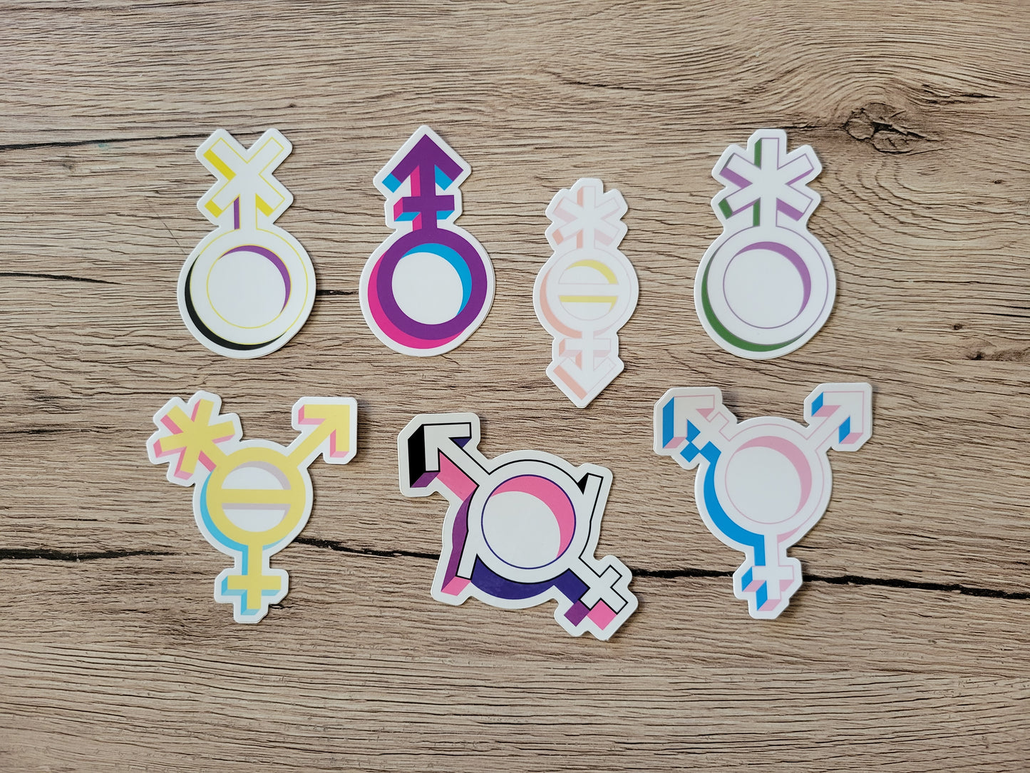 Androgyne pride symbol sticker