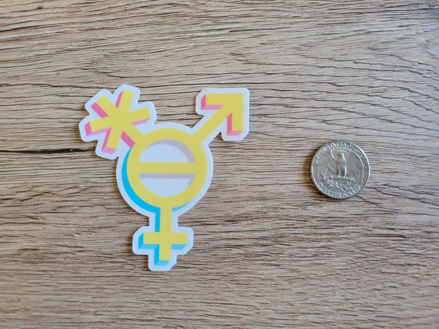 Genderflux pride symbol sticker