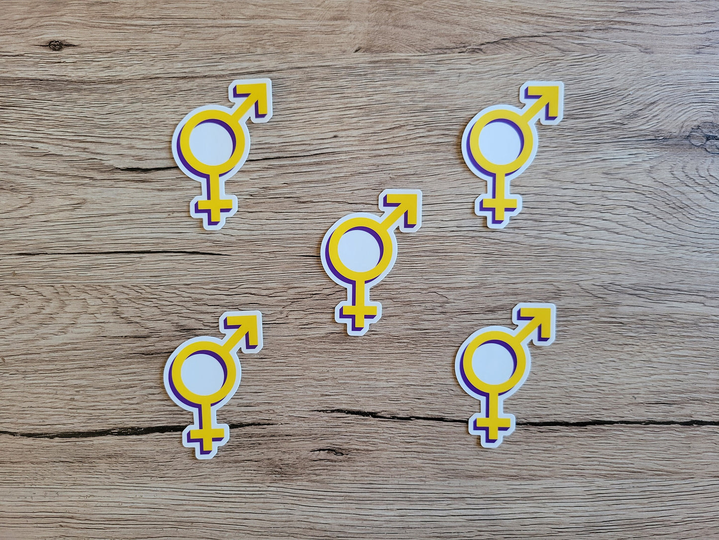 Intersex pride symbol sticker