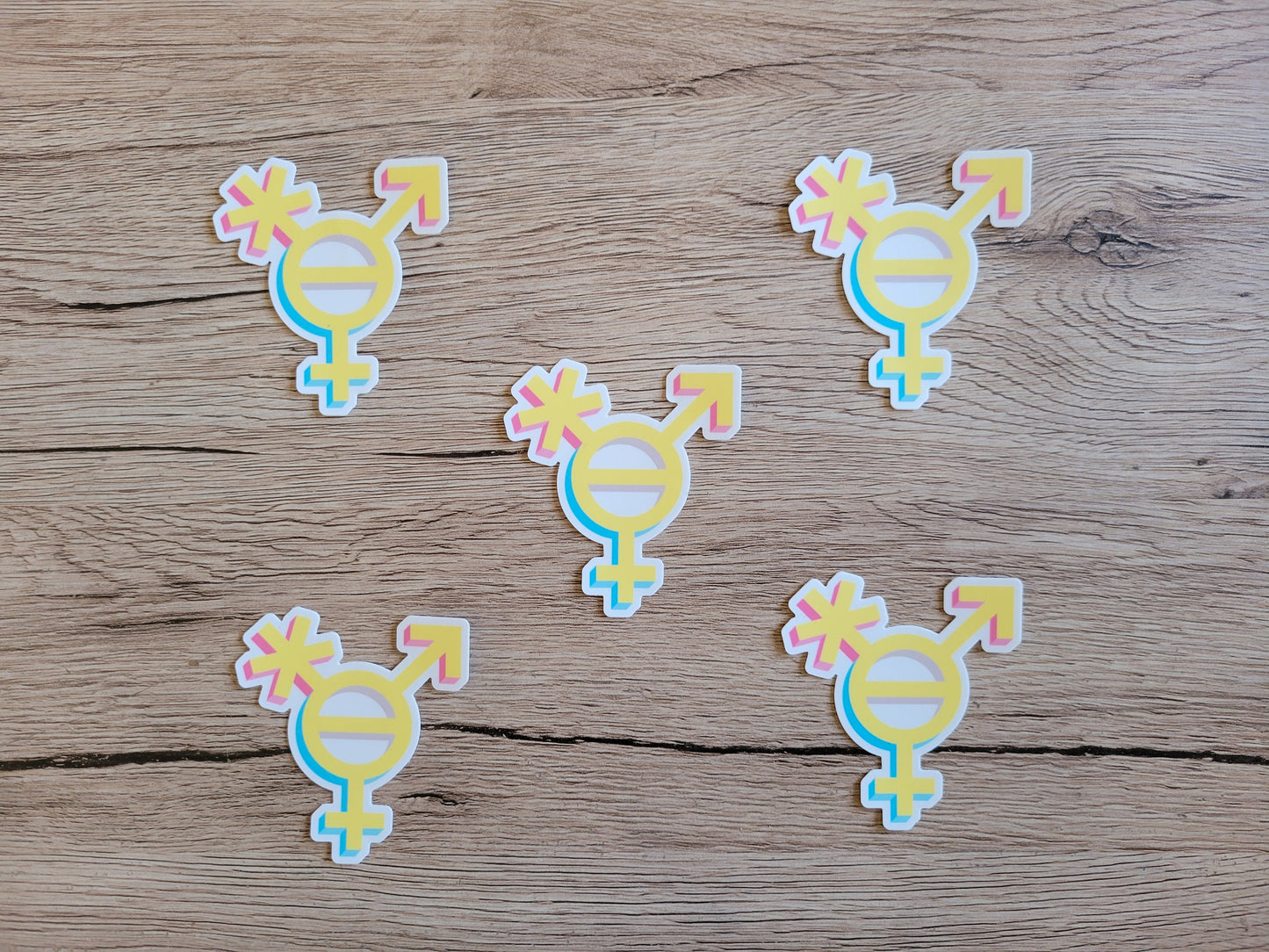 Genderflux pride symbol sticker