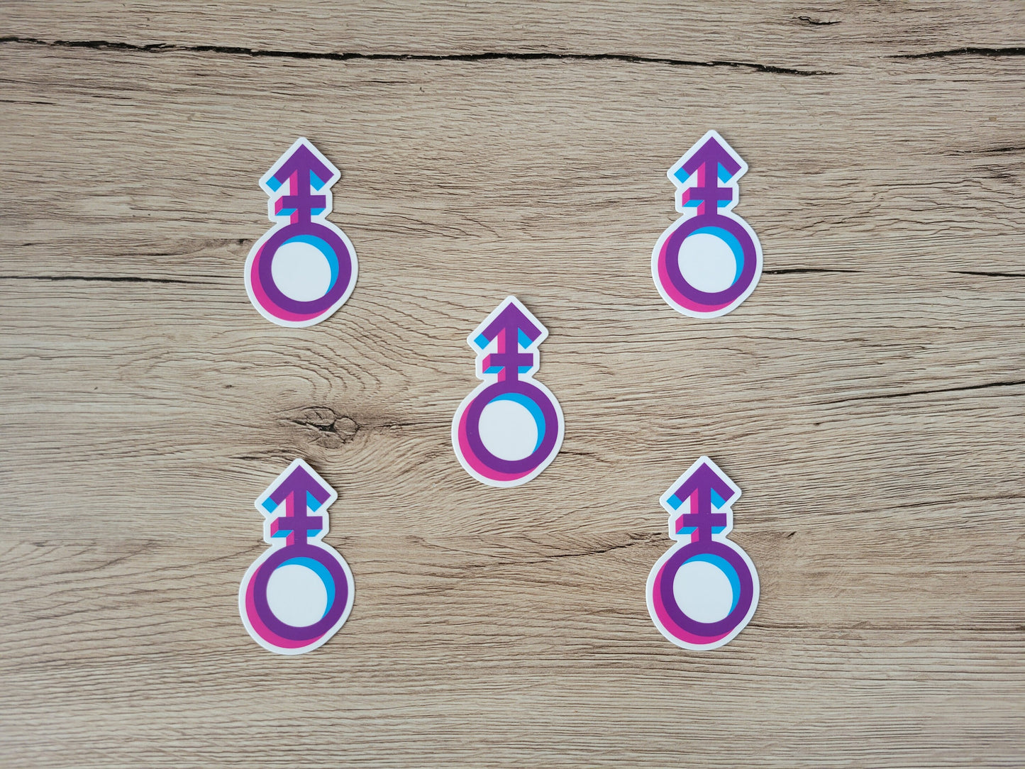 Androgyne pride symbol sticker