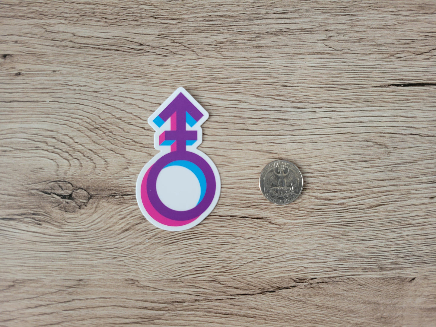 Androgyne pride symbol sticker