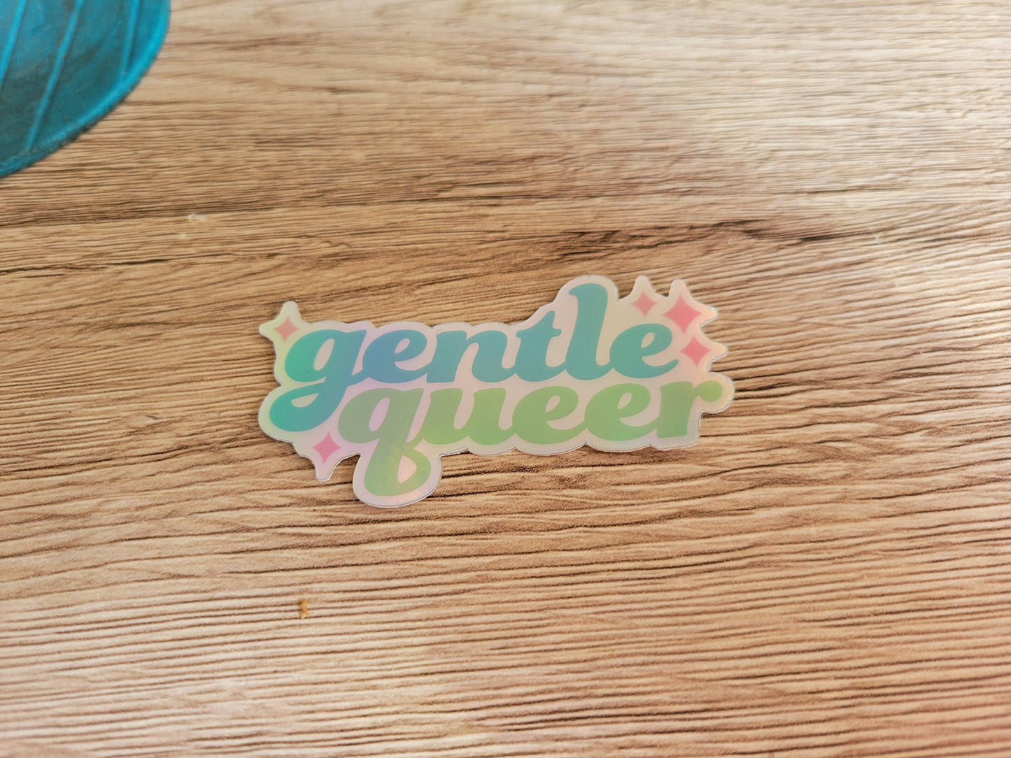 Gentle Queer holographic sticker