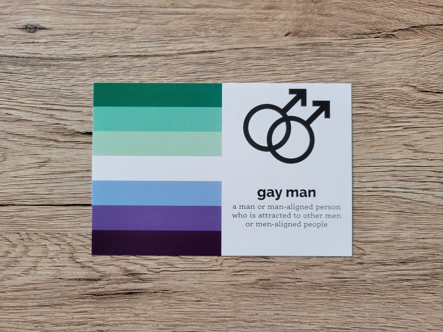 Gay man pride postcard