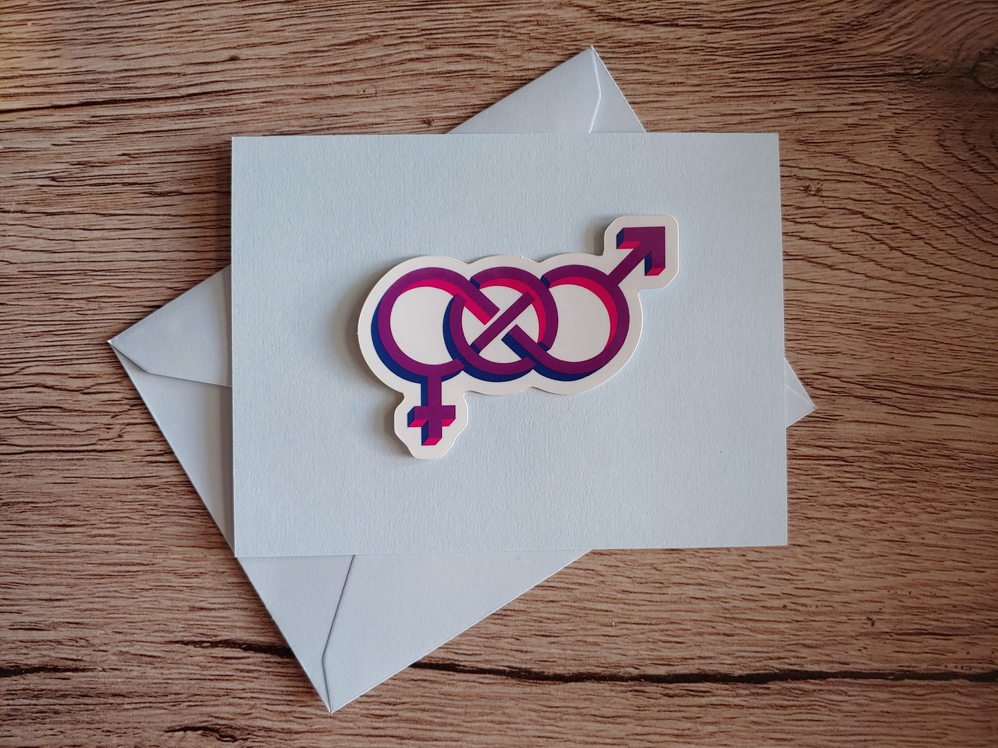 Bisexual pride symbol stickers