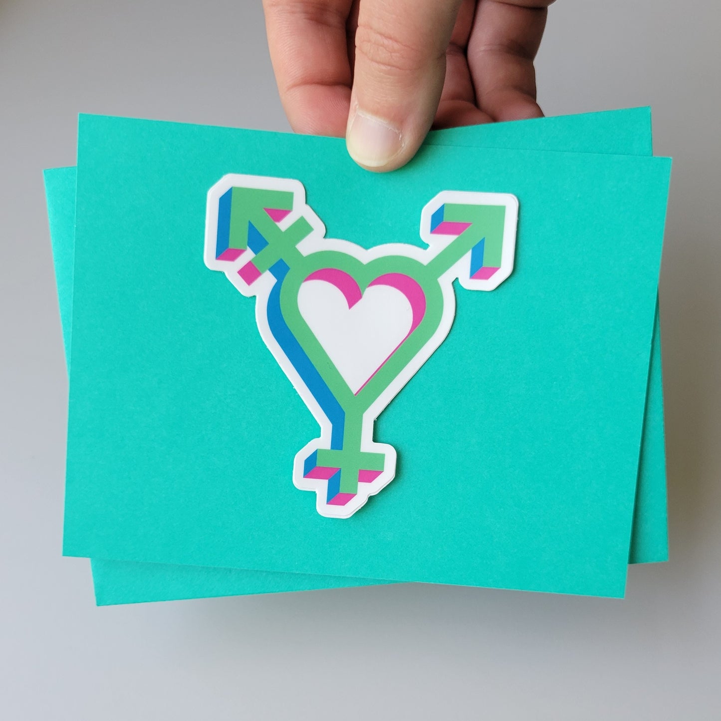 Polysexual pride symbol stickers