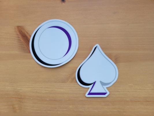 Asexual pride symbol stickers