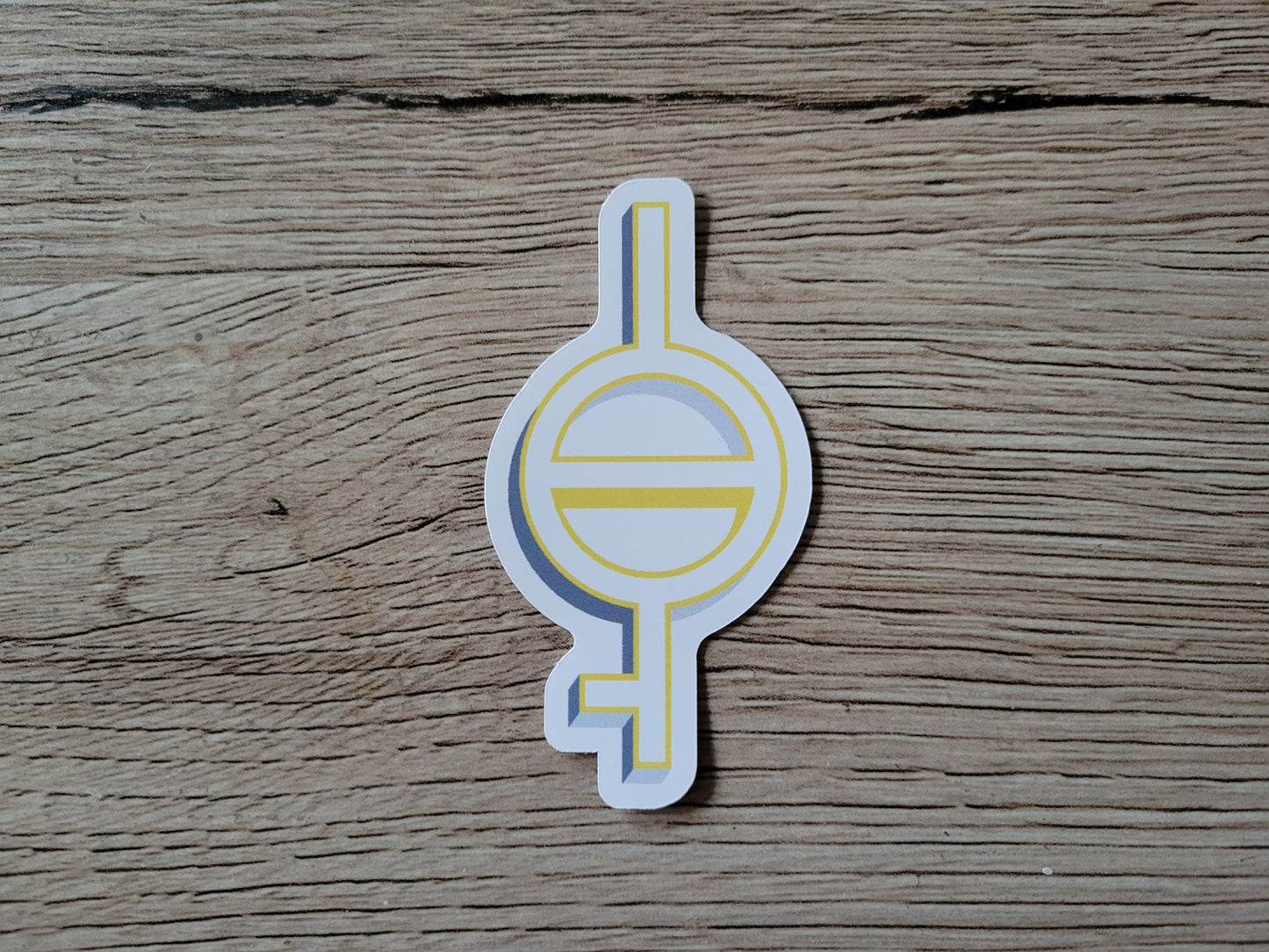 Demigender pride symbol sticker