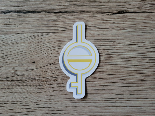 Demigender pride symbol sticker