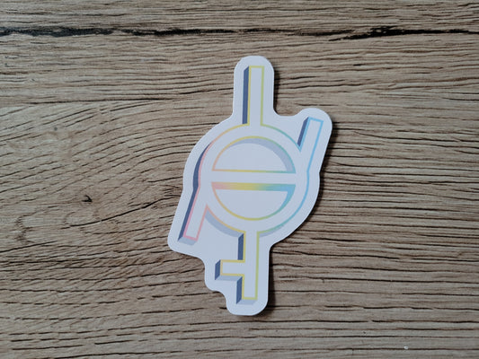 Demifluid pride symbol sticker