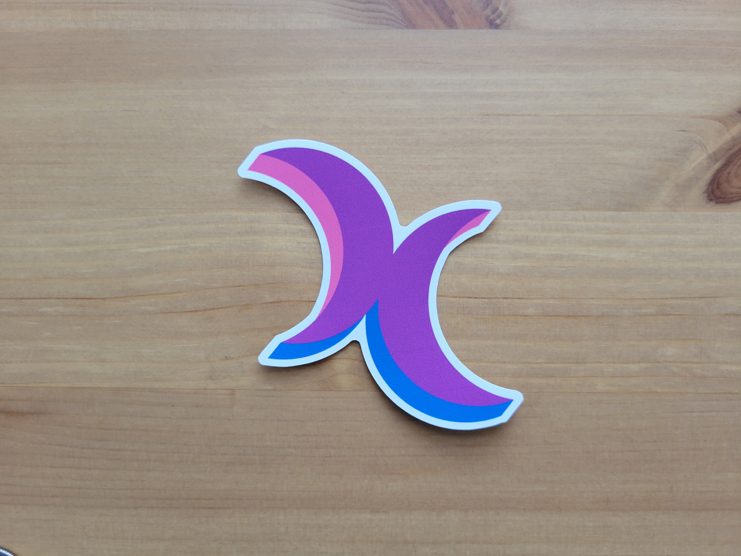 Bisexual pride symbol stickers