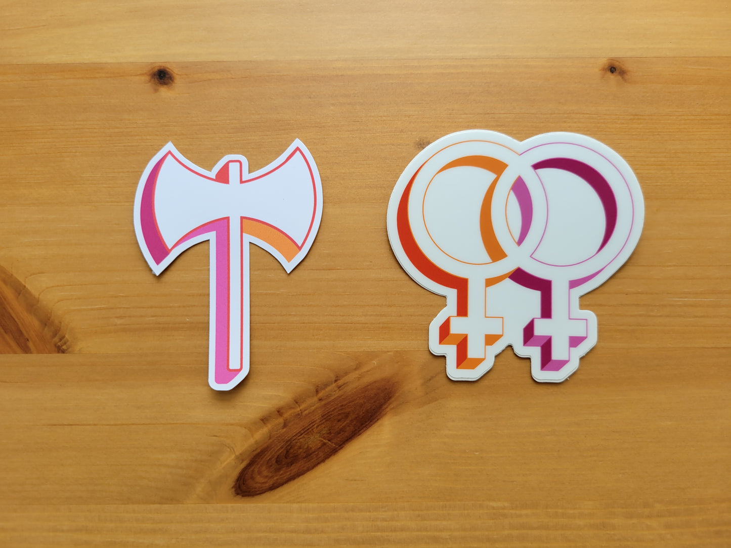 Lesbian pride symbol stickers