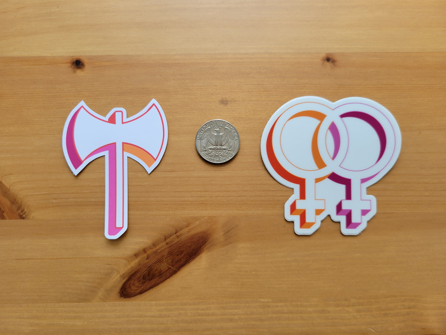 Lesbian pride symbol stickers