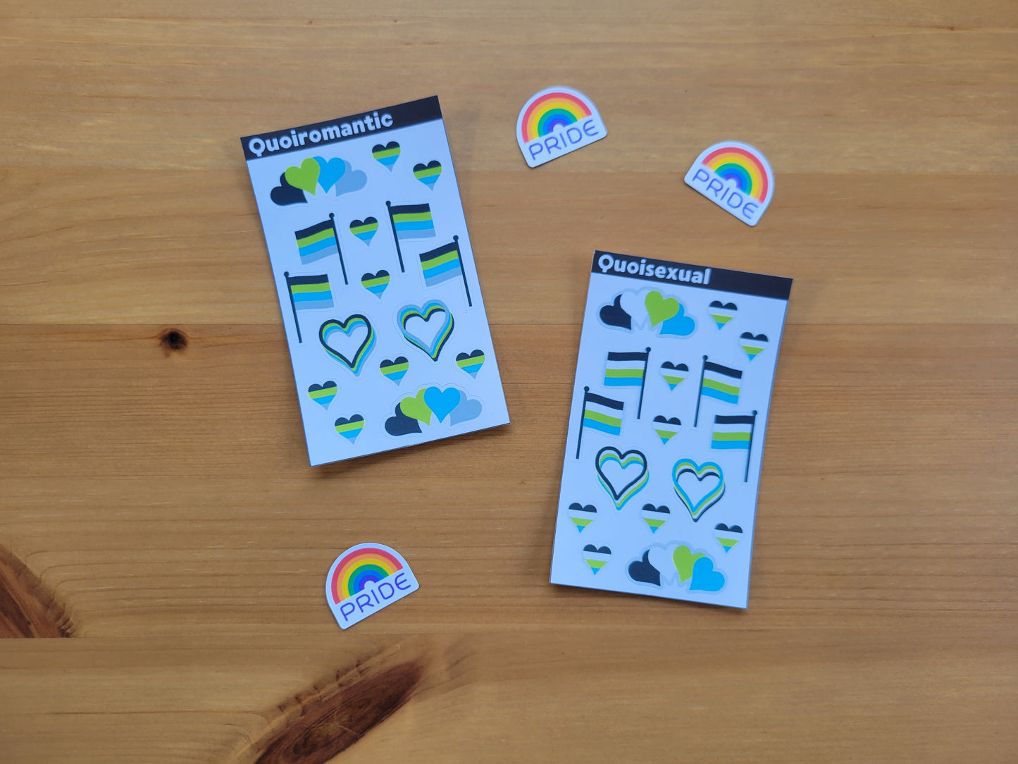 Quoisexual pride mini sticker sheet