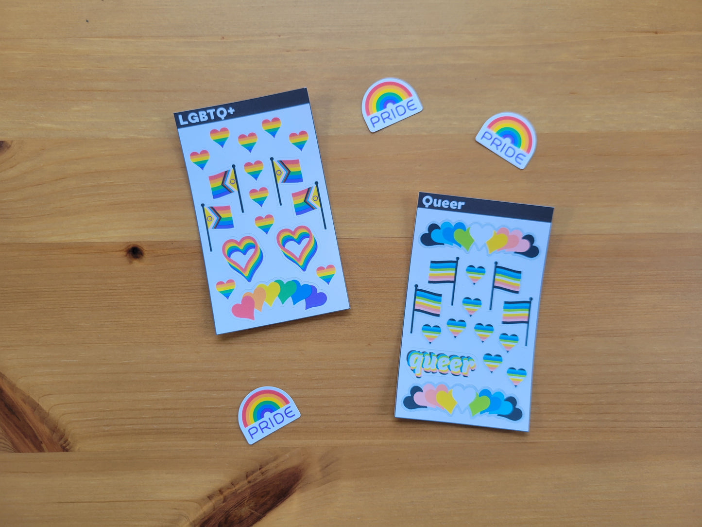 LGBTQ+ pride mini sticker sheet