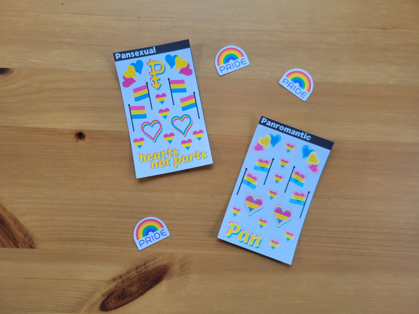 Pansexual pride mini sticker sheet