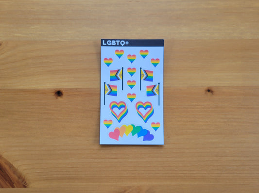 LGBTQ+ pride mini sticker sheet