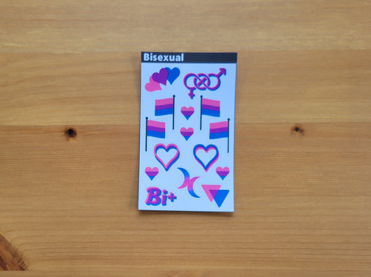 Bisexual pride mini sticker sheet