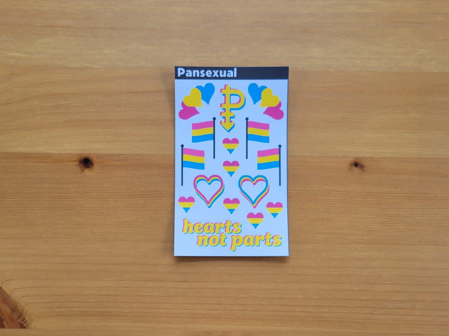 Pansexual pride mini sticker sheet