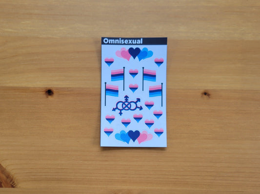 Omnisexual pride mini sticker sheet