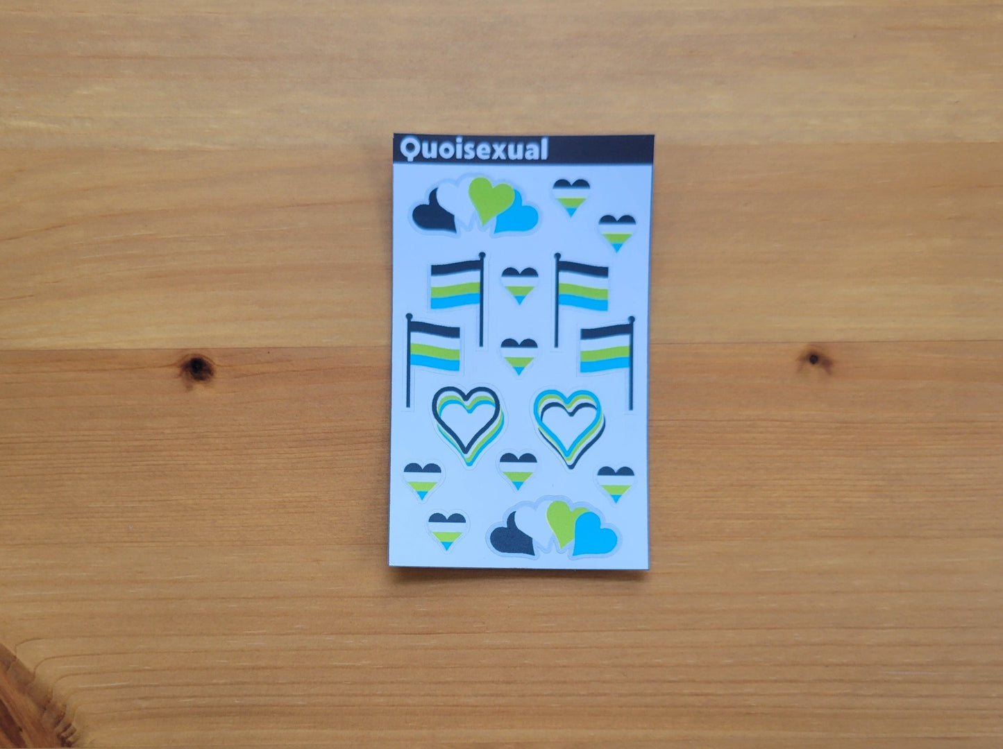 Quoisexual pride mini sticker sheet