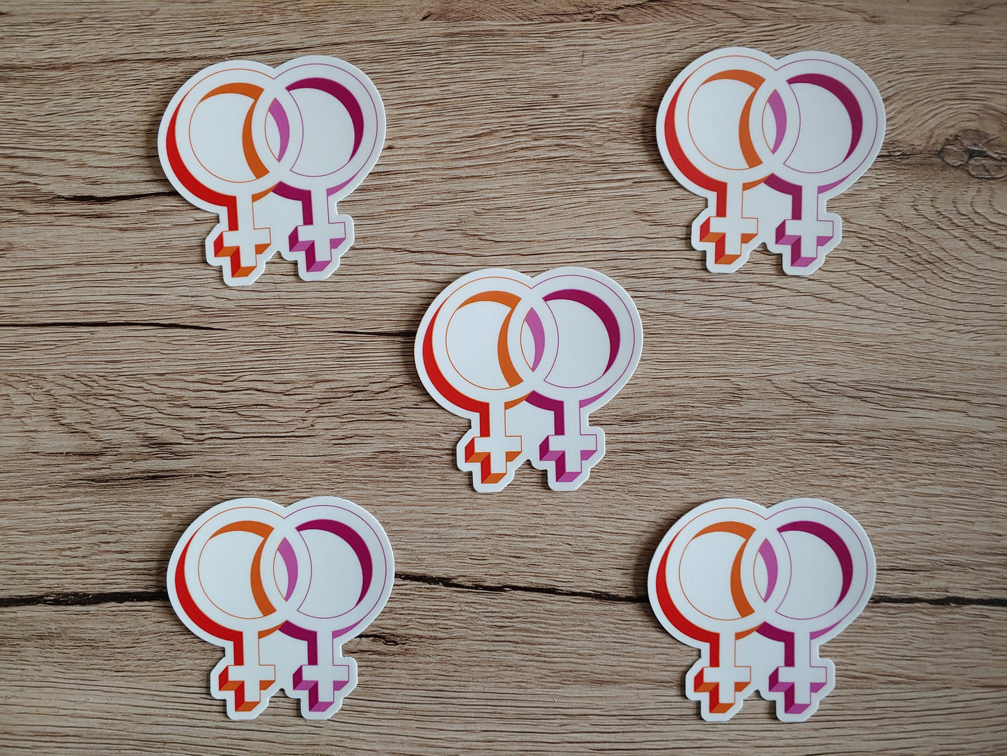 Lesbian pride symbol stickers