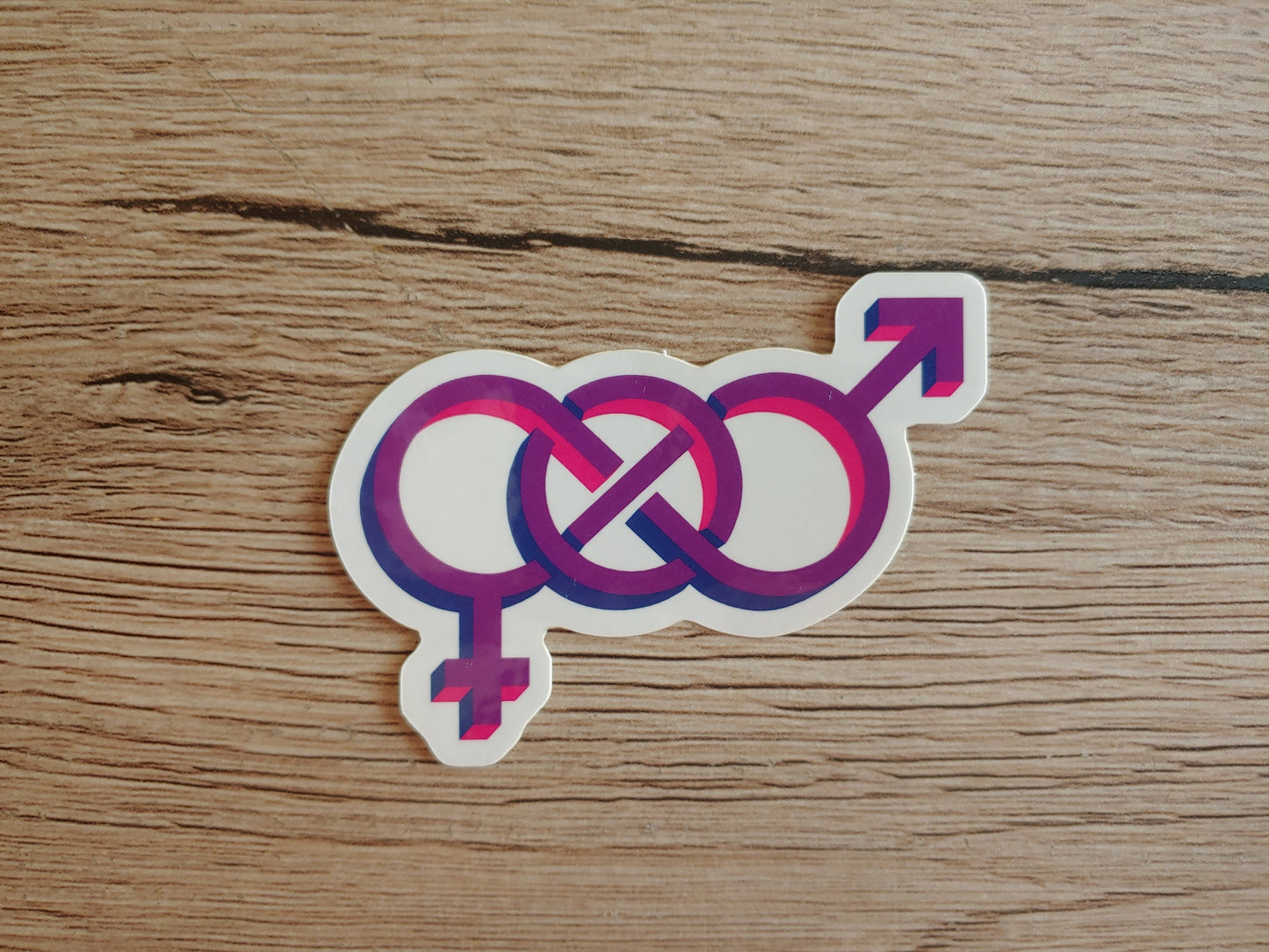 Bisexual pride symbol stickers