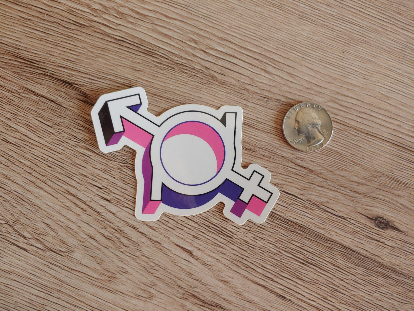 Genderfluid pride symbol stickers