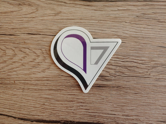 Demisexual pride symbol sticker