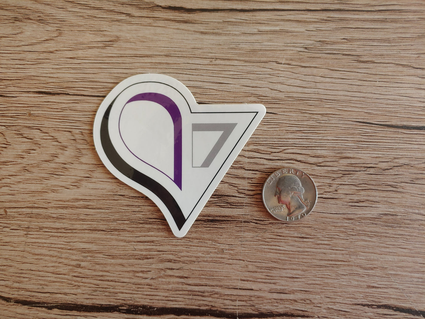 Demisexual pride symbol sticker