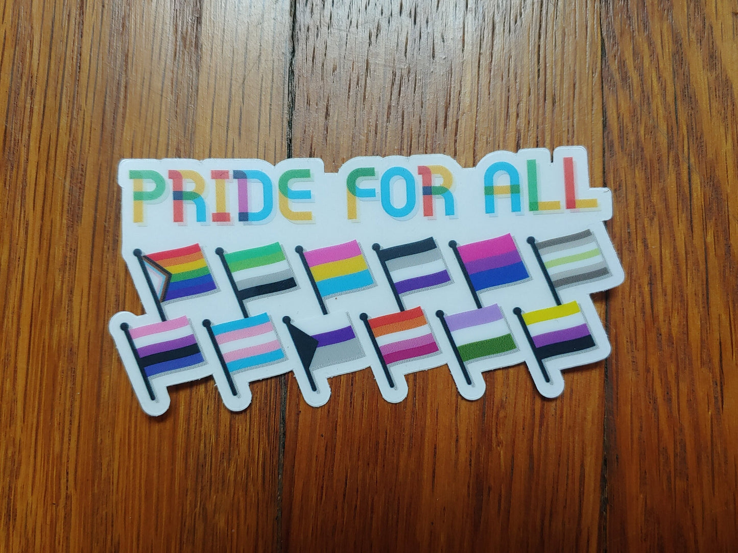 Pride For All - 12 flags sticker