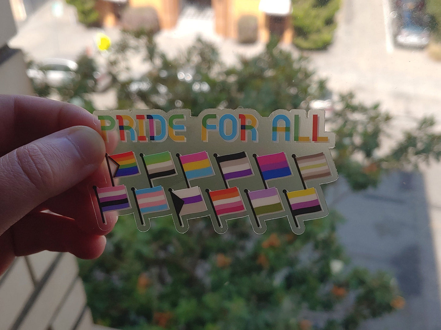 Pride For All - 12 flags sticker