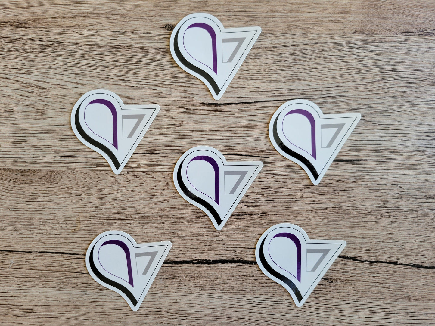 Demisexual pride symbol sticker