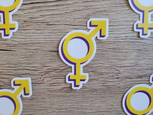 Intersex pride symbol sticker