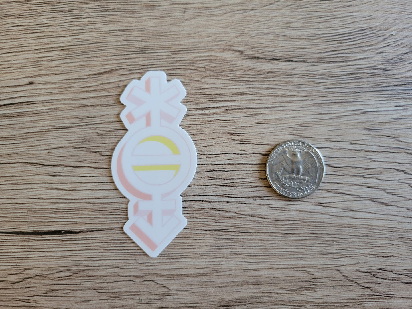 Pangender pride symbol sticker