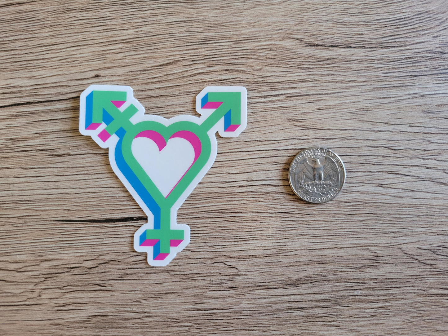 Polysexual pride symbol stickers