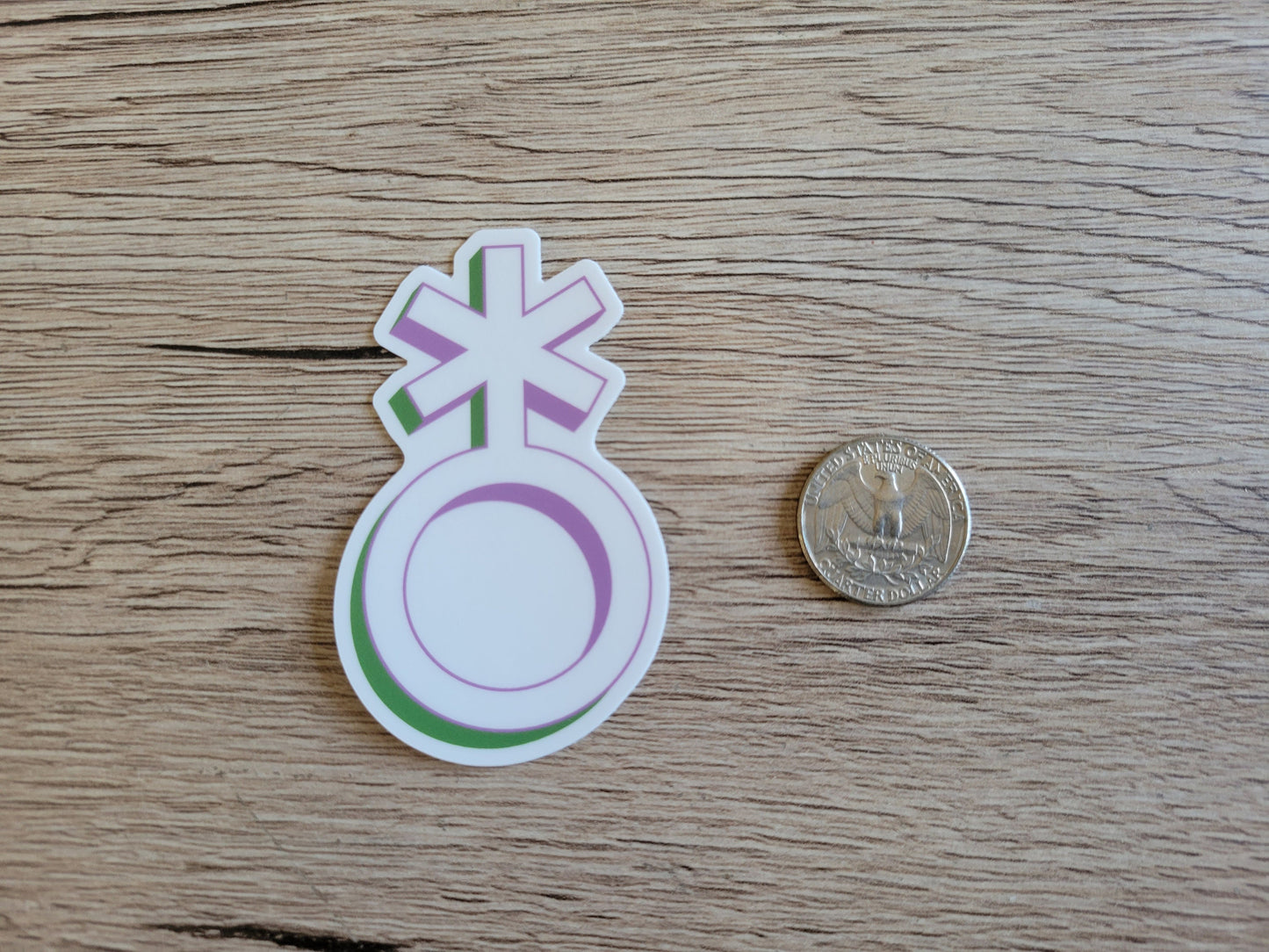 Genderqueer pride symbol sticker