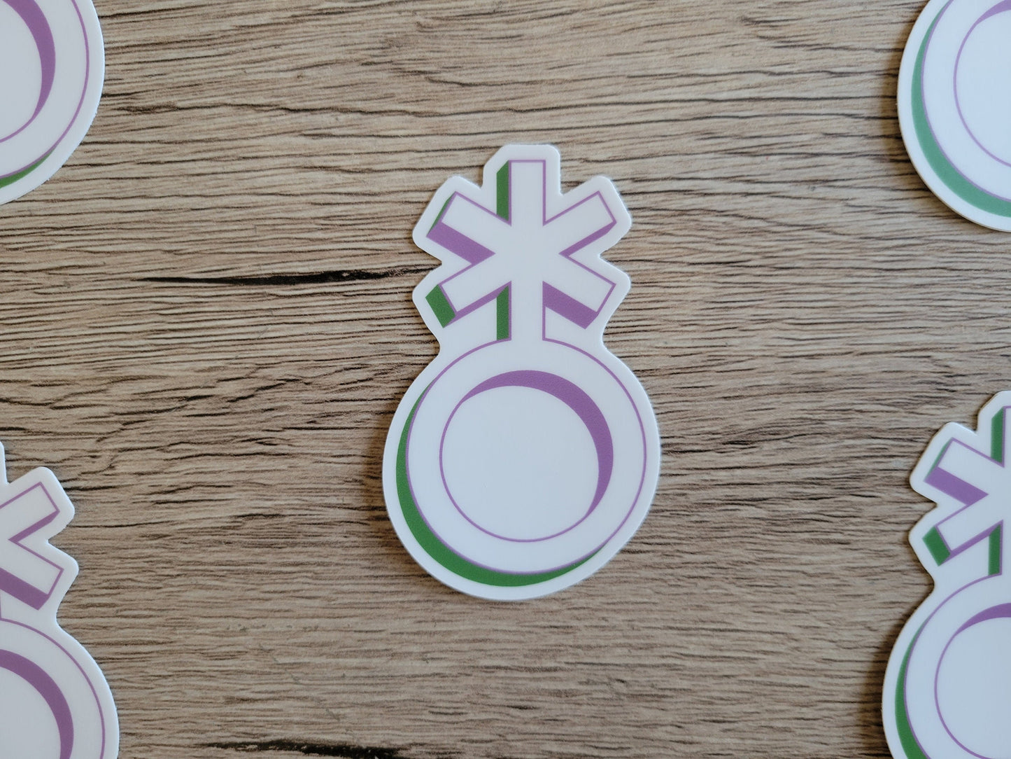 Genderqueer pride symbol sticker