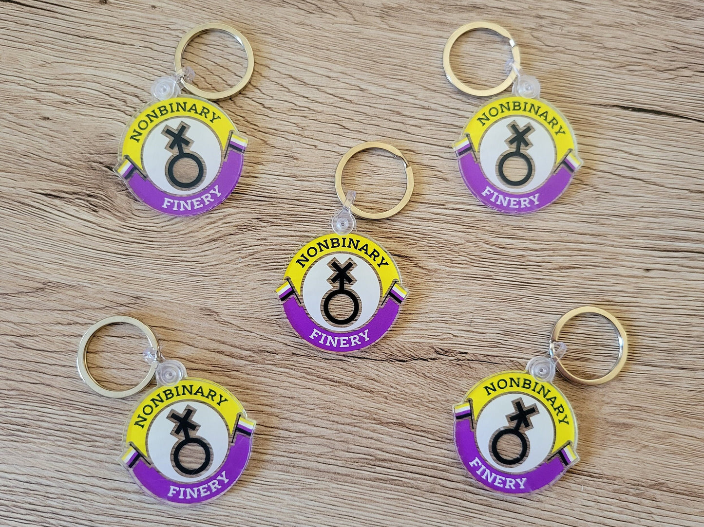 Nonbinary Finery keychain