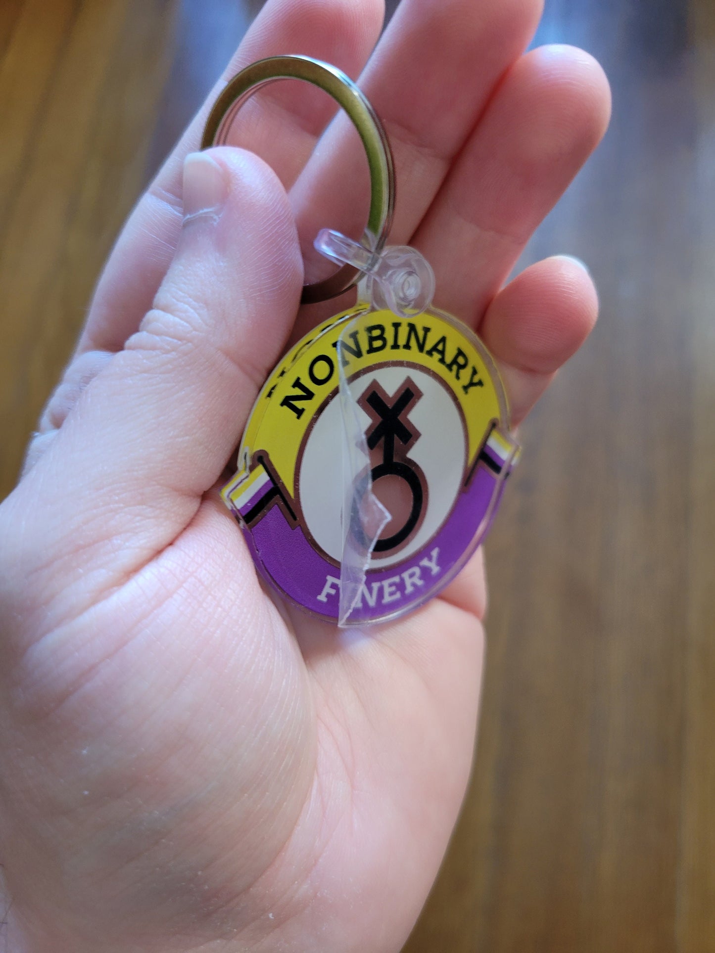 Nonbinary Finery keychain