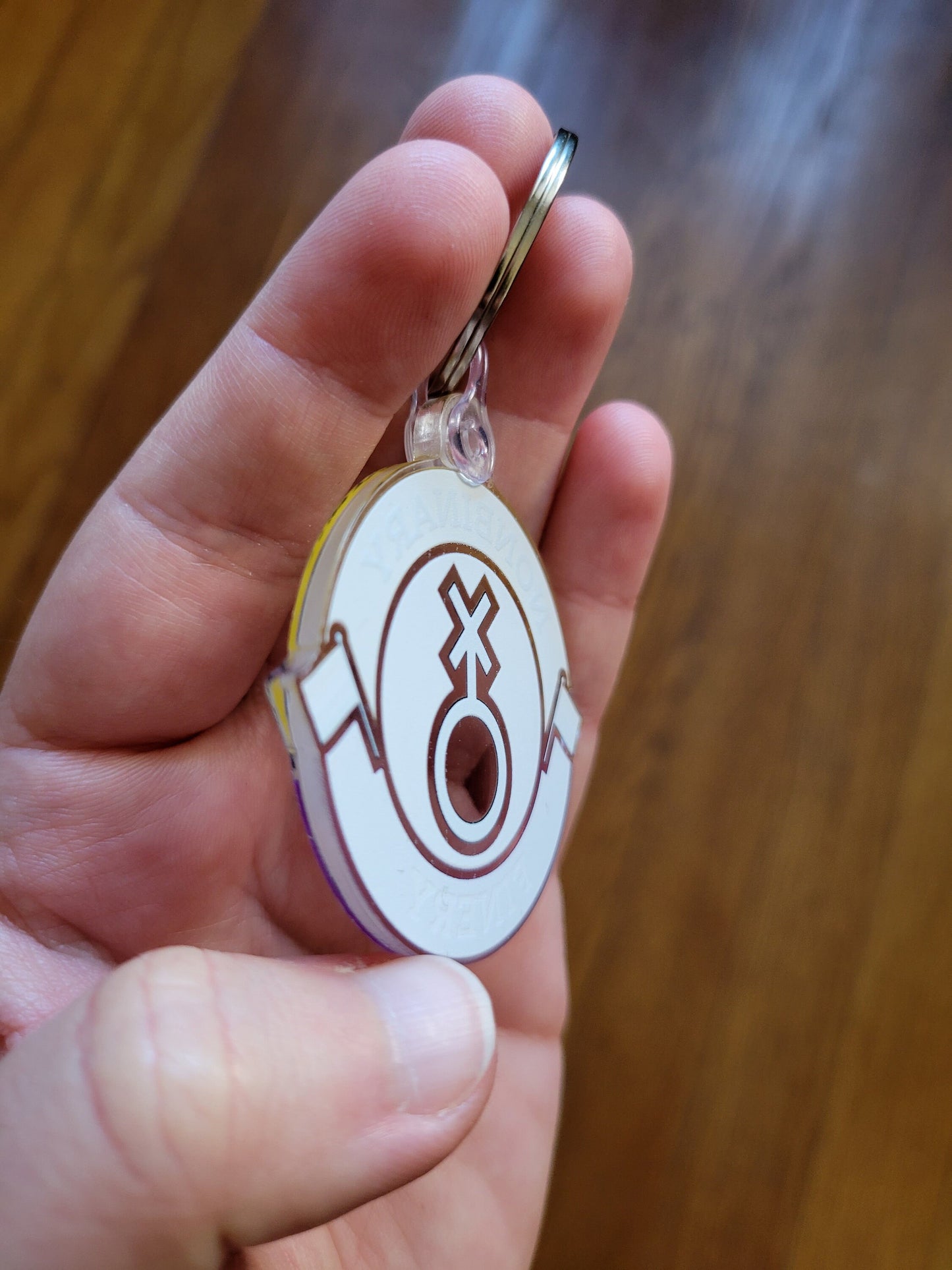 Nonbinary Finery keychain