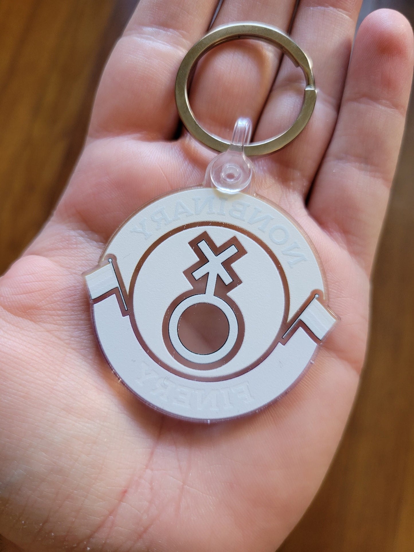 Nonbinary Finery keychain