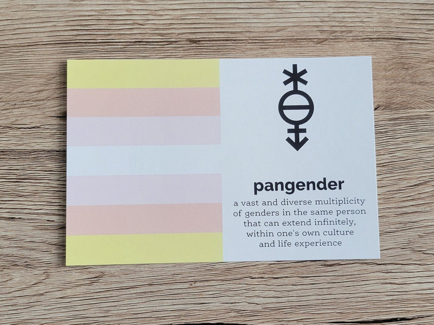 Pangender pride postcard