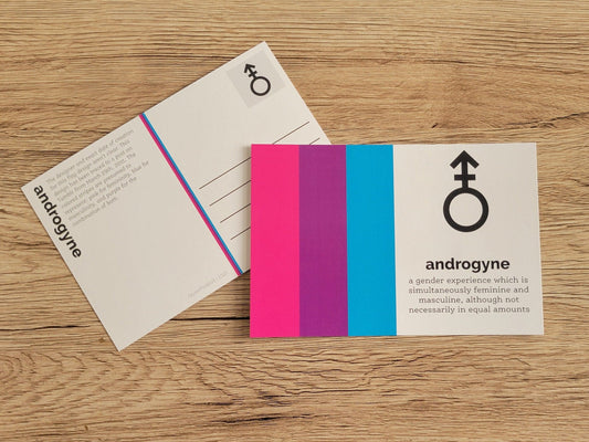 Androgyne pride postcard