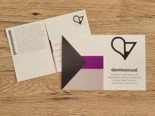 Demisexual pride postcard