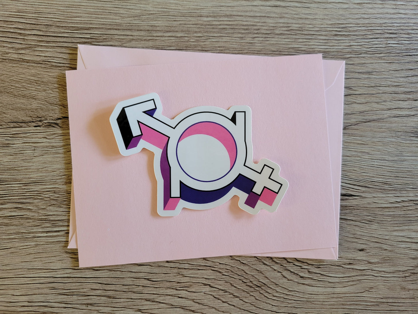 Genderfluid pride symbol stickers