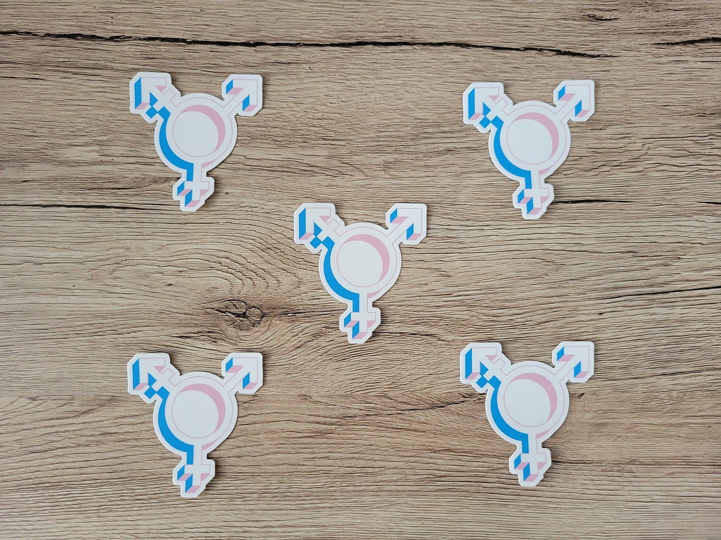 Transgender pride symbol sticker