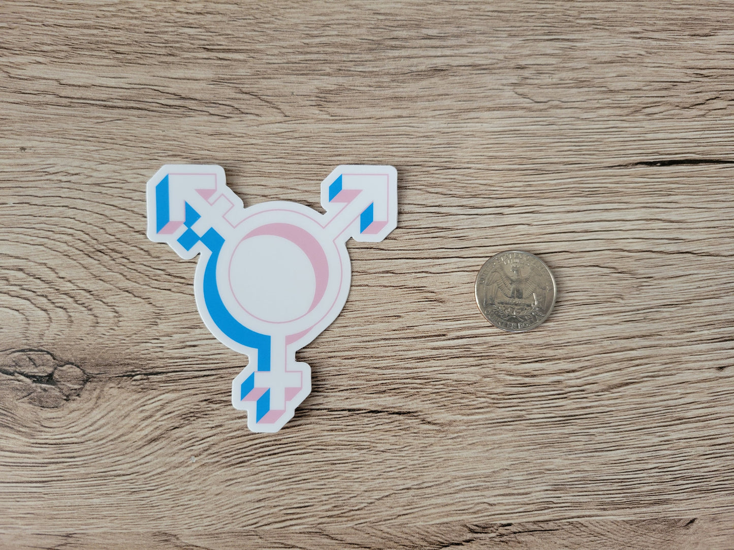 Transgender pride symbol sticker