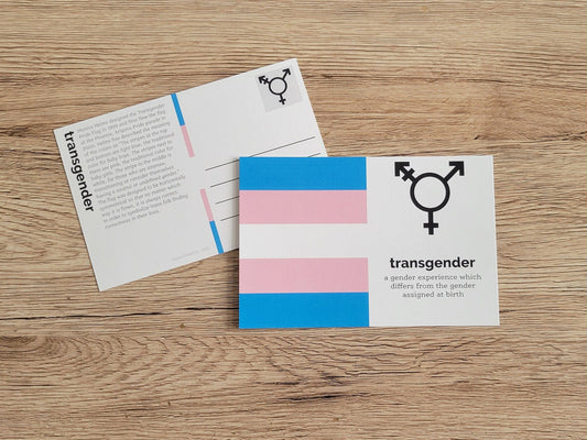 Transgender pride postcard